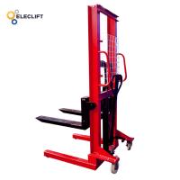 China Customized Color Manual Pallet Stacker 1000kg With Polyurethane Wheels factory