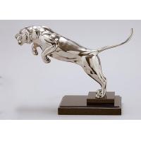 China Life Size Polished Stainless Steel Sculpture Metal Tiger Sculpture For Public Decoration factory