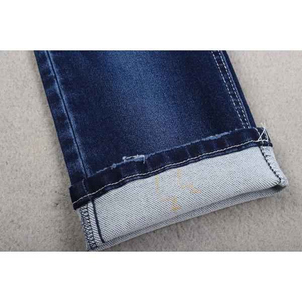 Quality 8.3 Oz 73 Cotton 26 Polyester Fake Knitted Denim Raw Material Fabric for sale