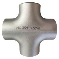 Quality Welded Joint Stainless Steel 4 Way Tee DN50-DN1200 Metal Pipe Fittings for sale