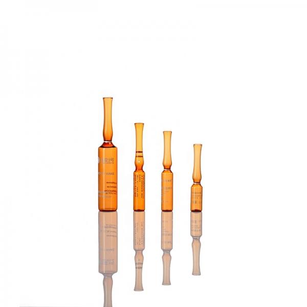 Quality 25ml clear amber   glass ampoule  customized printing medical cosmetic use for sale