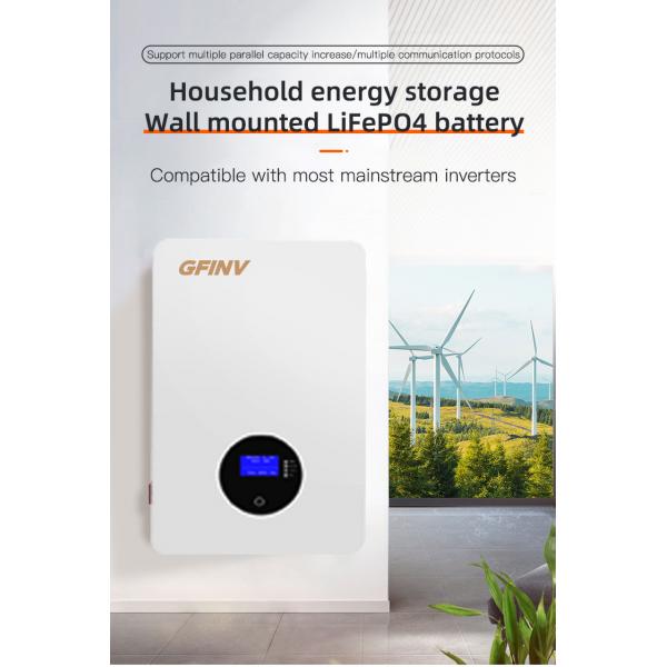 Quality 100A Wall Mounted Inverter Battery Lifepo4 Home Battery Parallel Support for sale