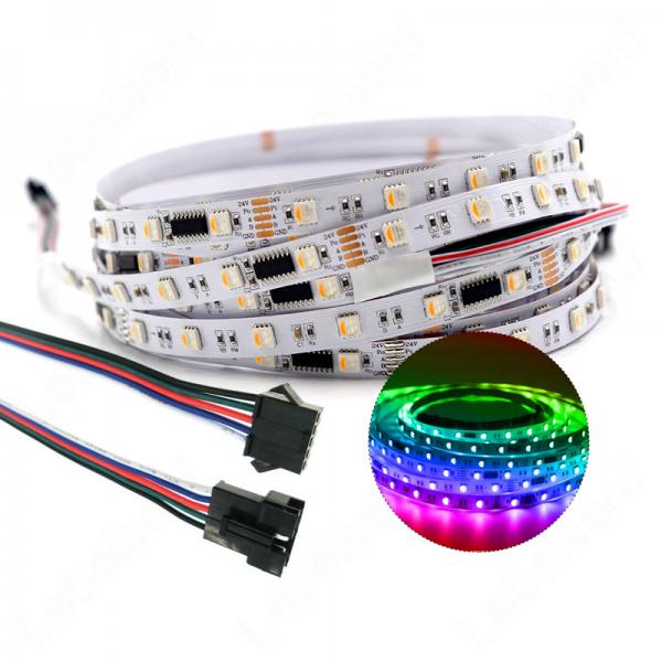 Quality Dmx512 LED Pixel Strip Light Dual Row 5050 Rgbw Rgbww 4 In 1 Full Color Programmable for sale