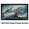China High Definition 80Inch Flat Frame Screen 3D Projector View Wall Mount Screens 16:9 Ratio factory