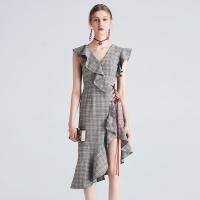 China 2018 New Fashion Lady Grey Dress factory