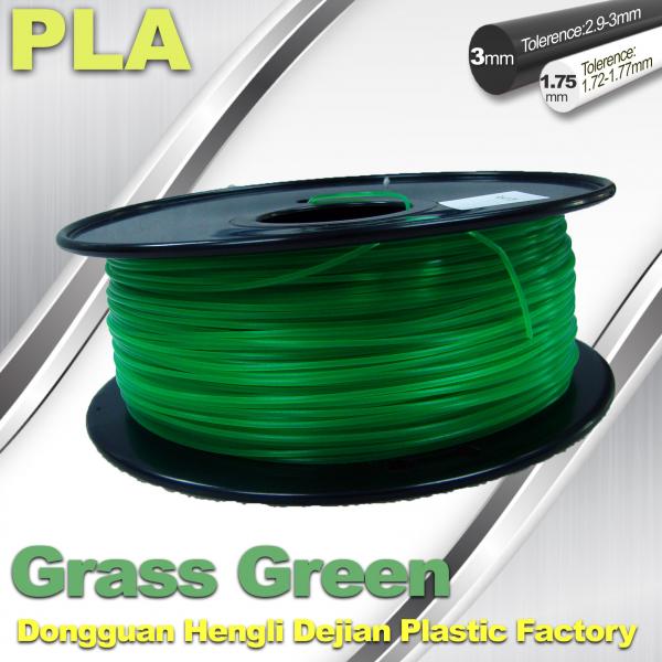 Quality Grass Green biodegradable 3d printer filament PLA 1.75mm materials for sale