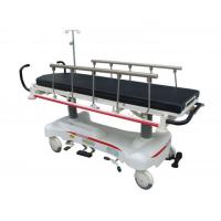 Quality Steel Black Hospital Deluxe Stretcher Cart Removable with Four Casters for sale
