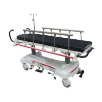 Quality Steel Black Hospital Deluxe Stretcher Cart Removable with Four Casters for sale