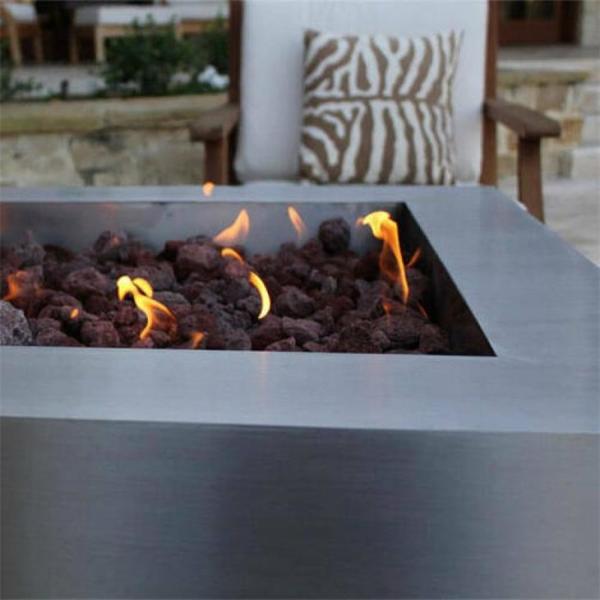 Quality Portable Outdoor Sqaure Smokeless Bonfire Stove Stainless Steel Gas Fire Table for sale
