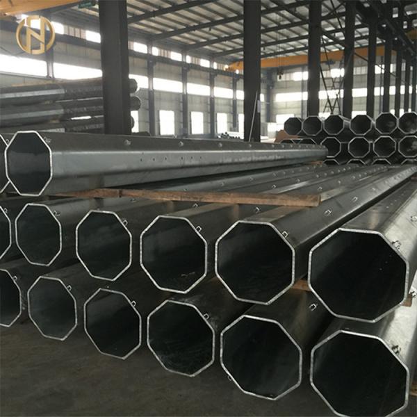Quality 25FT 7.6m Steel Metal Utility Pole Powder Coated16mm Thickness for sale