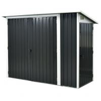 China 5x7ft 6x8 Pent Roof Shed , Prefab Metal Storage Sheds Waterproof factory