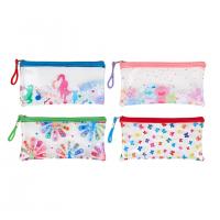 China Frosted Mini PVC Pencil Pouch Custom Colored PP Plastic Pencil Pouch With Zipper factory
