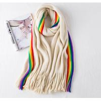 China Soft Material Winter Knitted Scarf Acrylic / Wool Material Warm For Men / Women factory