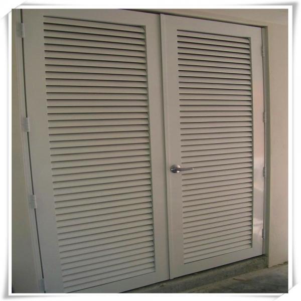 Quality Exterior Aluminium Louver Doors Tempered Glass With Ventilation for sale