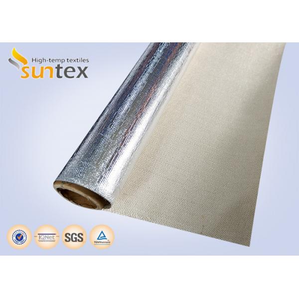 Quality 1.7mm Aluminum Foil Fiberglass Cloth Heat Shield Fiberglass Fabric For Fireproof And Waterproof for sale