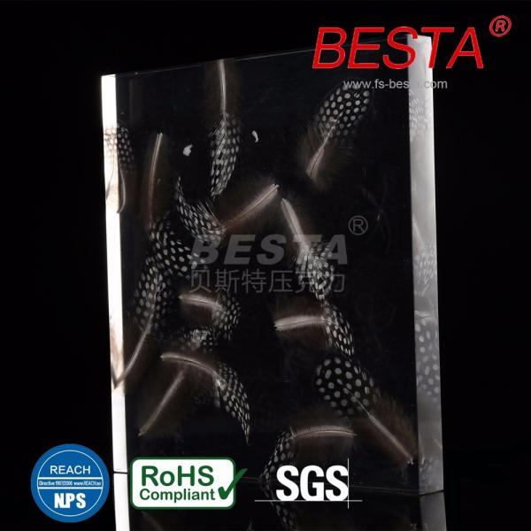 Quality Special Effects Feather Material Cast Acrylic Sheets 15mm-60mm Thickness for sale