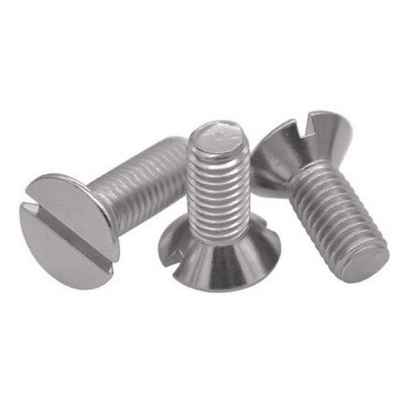 Quality M6 M10 Slotted Countersunk Head Bolt , Stainless Steel CSK Head Bolt DIN 963 for sale