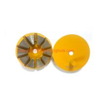 China 3 inch 10 segments concrete grinding tools single Pin fixed concrete grinding disc for concrete grinder factory