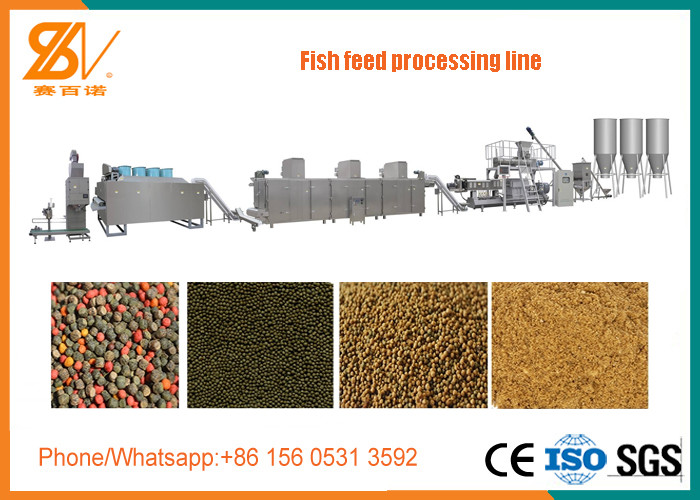 China Fish Meal / Fish Feed Processing Machine Various Capacity LS Inverter factory