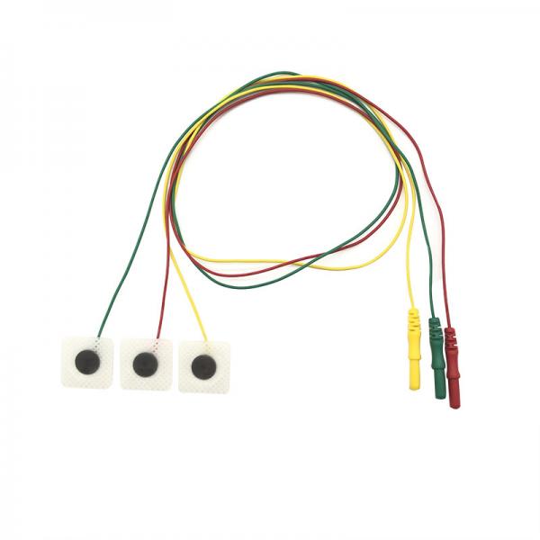 Quality Pediatric Disposable ECG Electrode Cable With 3 Lead ECG Cable IEC for sale