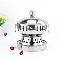 China Alcohol Stove Buffet Pot With Lid / Stainless Steel Alcohol Pot factory