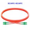 China 2 Core Multimode Fiber Optic Cable SC APC To SC APC Fiber Patch Cord factory