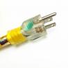 China SJTW Heavy Duty Extension Cord Plug , Yellow Jacket 12 AWG Power Cord factory