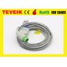 China Medical Biolight Round 12pin 5 lead ECG Cable For M9500 Patient Monitor , TPU Materials factory