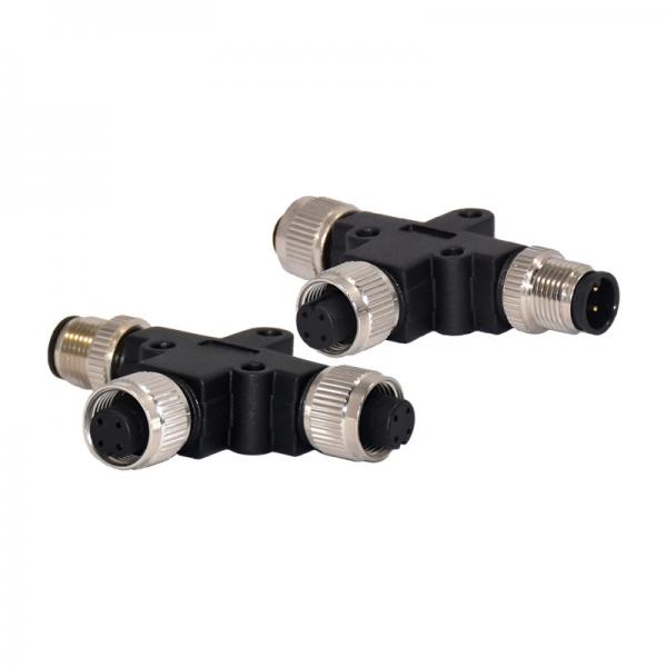 Quality M12 Waterproof Connector M12 Y Distributor Male To Female Sensor Actuator for sale