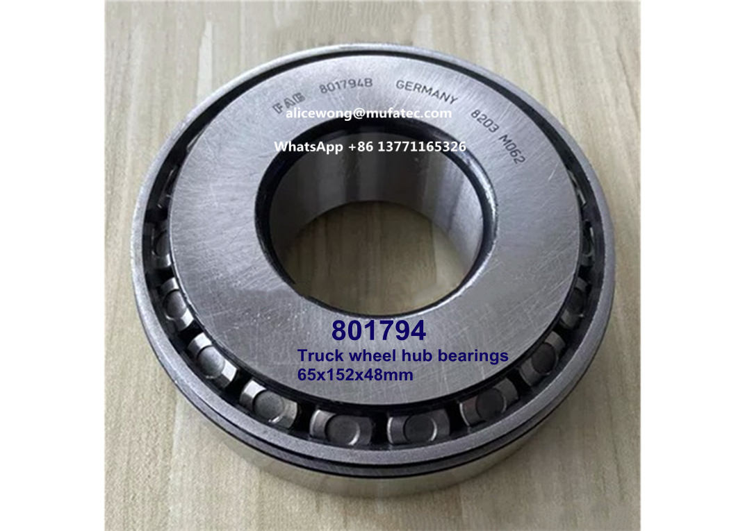 China 801794 truck wheel hub bearings tapered roller bearings 65*152*48mm factory