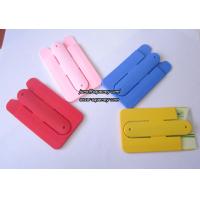China Colorful Silicone cell phone stand,cell phone card holder,silicone card holder factory