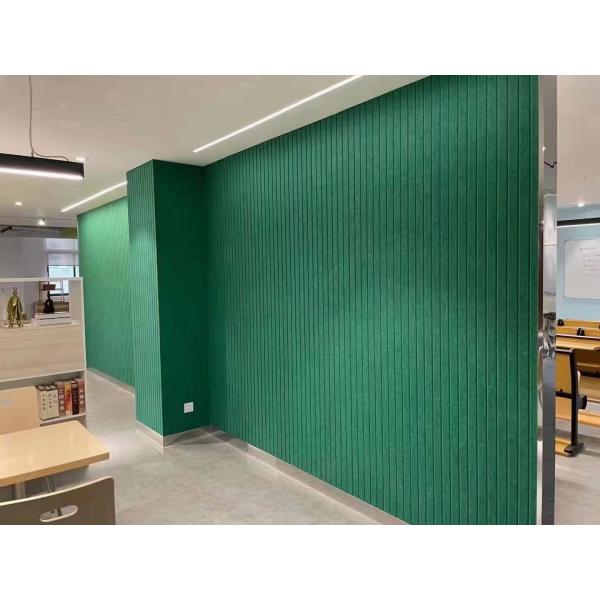 Quality Vertical Stripe Carving Wall Decoration Sound Cancelling Panels Polyester Fiber for sale