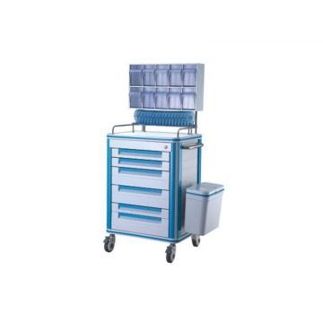 Quality Plastic Anesthesia Medical Push Cart With Mute Wheel Aluminum Alloy Frame 630 for sale