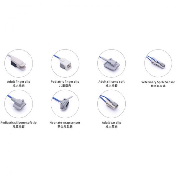 Quality Adult Finger Clip DB9 Smiths BCI reusable spo2 sensor / probe 9 pin connect for sale