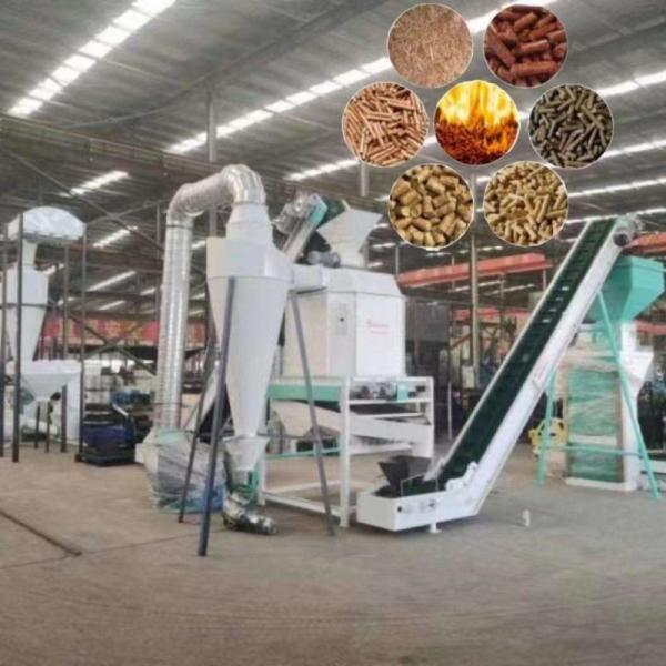 Quality 0.5 - 10 TPH Capacity Wood Pellet Production Line 6mm-12mm Biomass Production Line for sale