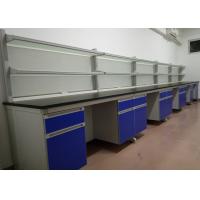 Quality Wooden Lab Bench Furniture Customized Size With Anti Corrosion Handles for sale