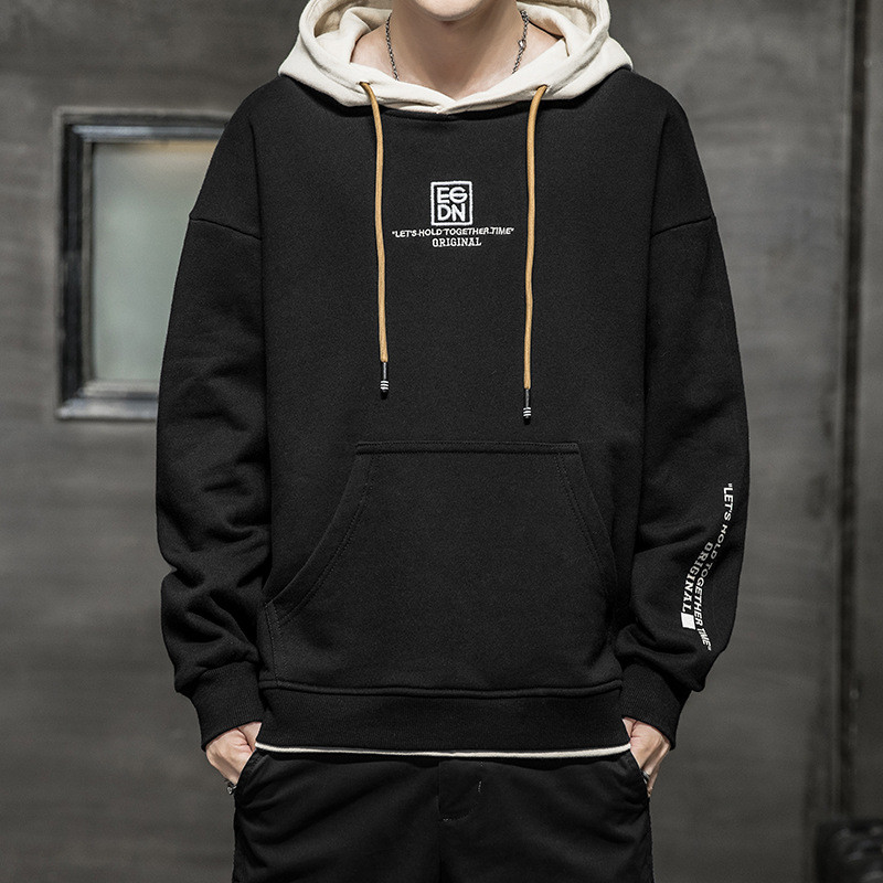 China Men Loose Embroidered Casual Garment Men's Hooded For Winter factory