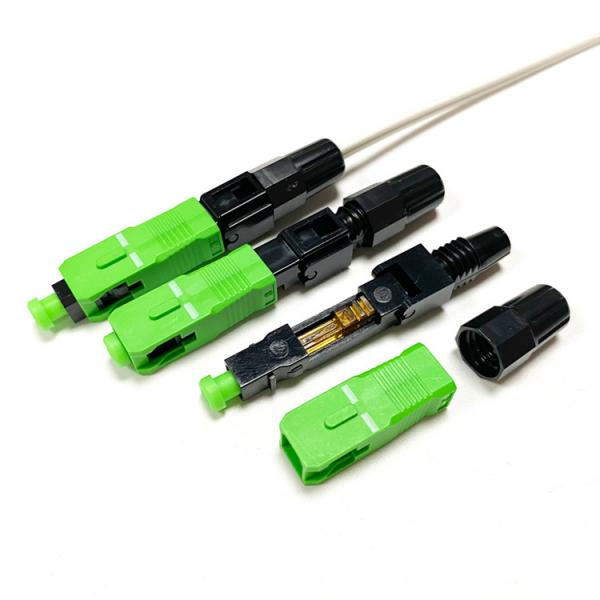 Quality Discount Average 0.3dB IL SC APC Quick Connector Field Installable For Drop Cable for sale