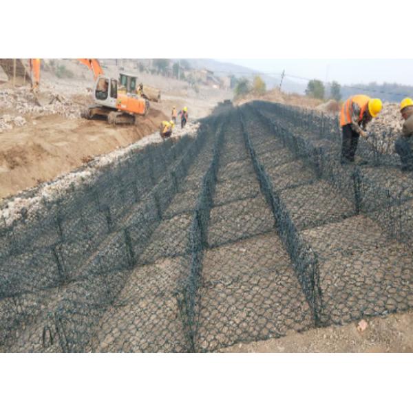 Quality PVC Coating Reno Gabion Mattress Weaved Mesh Gabion ISO9001 Approved Slope for sale