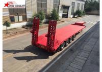 China Easy Operate Extendable Drop Deck Trailer, Extendable Lowboy Trailer With Fixed Landing Leg factory