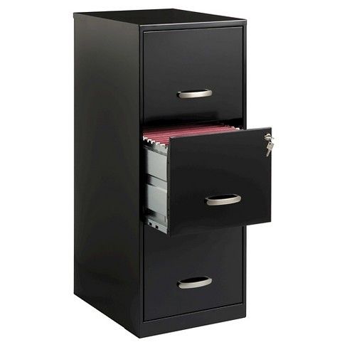 movable pedestal 3 drawer metal filing cabinet / metal document