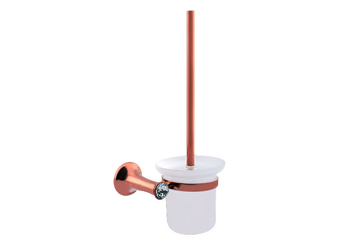 China Zinc Alloy and Crystal Bathroom Accessory Toilet Brush & Holder Modern Design factory