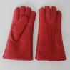 China Dyed Double Face Women Sheepskin Shearling Gloves factory