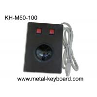 China Resin Panel Mount Trackball Pointing Device Black Metal 2 Customized Buttons factory
