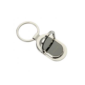 Quality Personalized Ellipse Metal Keychain Holder Zinc Alloy Phone Holder Keyring for sale