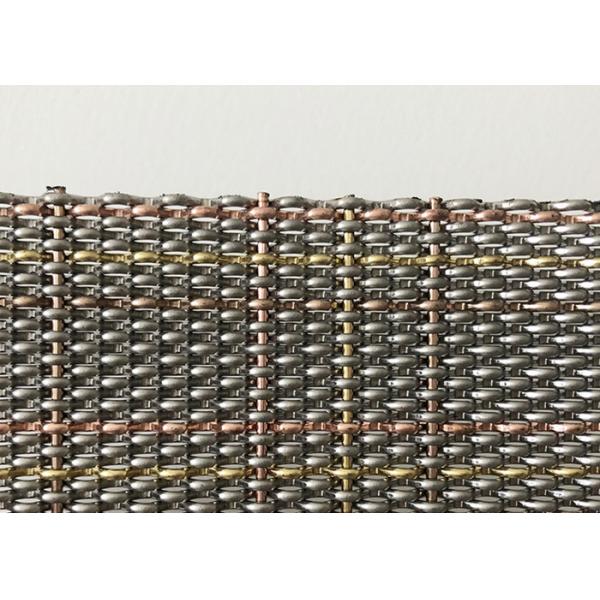 Quality Three Color 8m Crimped Architectural Metal Mesh Abrasion Resisitance Interior Design for sale