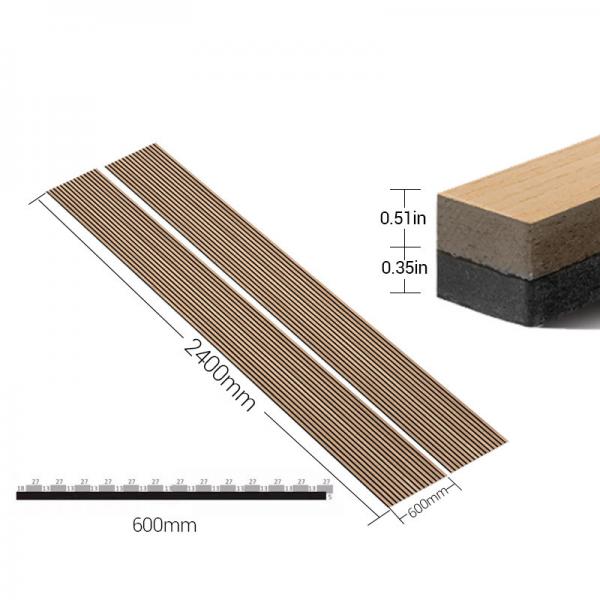 Quality Standard Style Natural Oak Wooden Acoustic Slat Wood Wall Panels for Home Hotel for sale