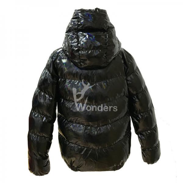 Quality Boy'S Shiny PU Outdoor Insulated Jackets Fancy Short Padded Puffer Hoodie for sale