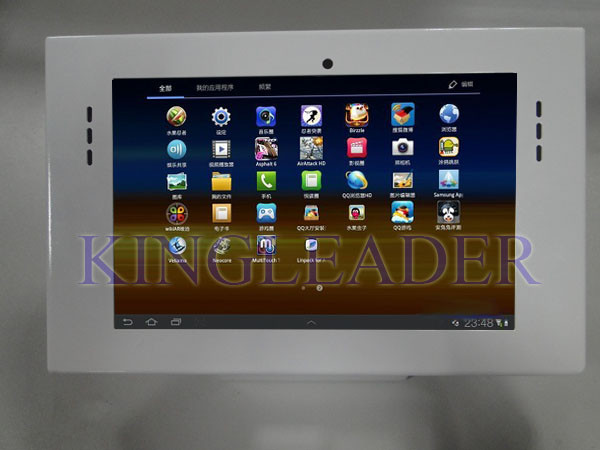 China Desktop and Wallmounted Galaxy Tablet Secure Enclosure And Stand In Retail Application factory