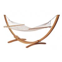 China Portable Wooden Garden Bsci Outdoor Hanging Chair Hammock 132cm Height factory